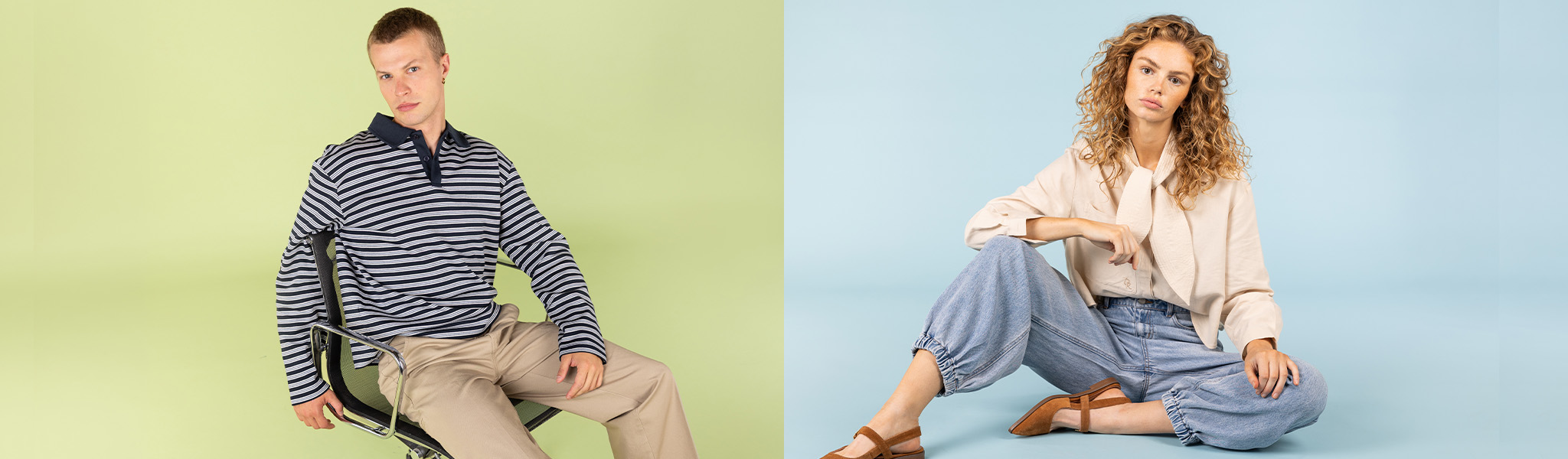 Lui et elle dans la nouvelle collection